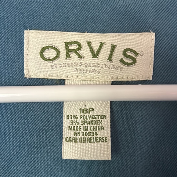 ORVIS Women’s Blue Midi Button Down Dress - Picture 5 of 8